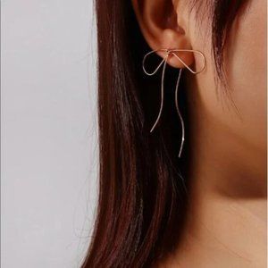 Gold Bow Tie Earrings